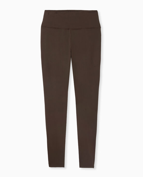 Legging en maille extensible et sculptante marron - Pimkie
