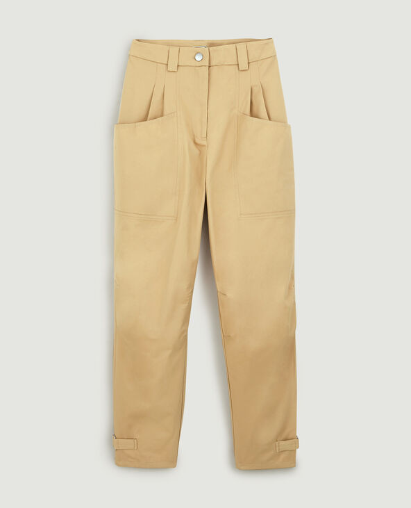 Pantalon cargo à pinces beige - Pimkie