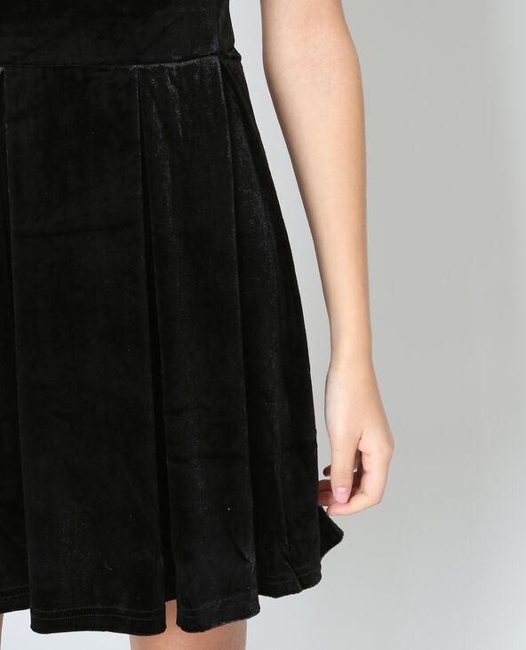 Robe patineuse velours noir - Pimkie