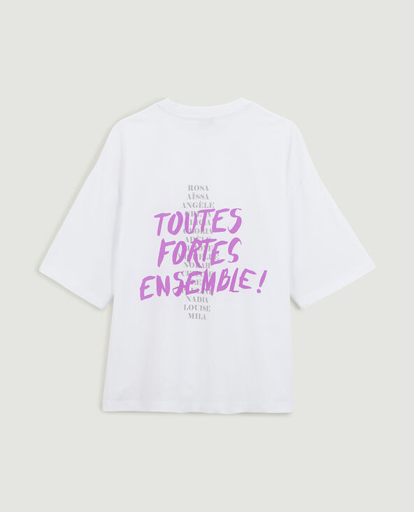 T-shirt oversize Pimkie X En avant toute(s) blanc - Pimkie