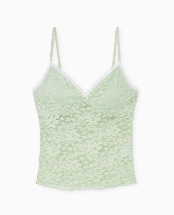 Caraco en dentelle vert de gris - Pimkie
