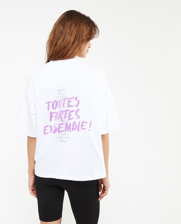 T-shirt oversize Pimkie X En avant toute(s) blanc - Pimkie