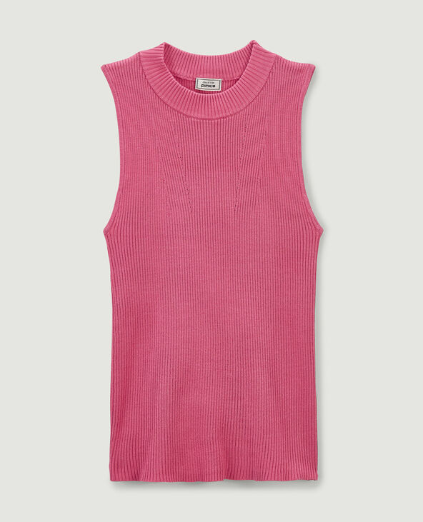 Top sans manches en maille rose - Pimkie