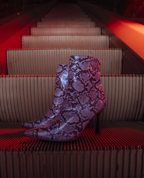 Boots pointues effet serpent lilas - Pimkie