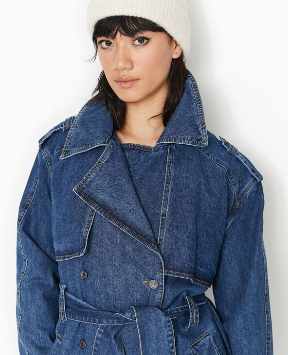 Trench long en jean bleu - Pimkie