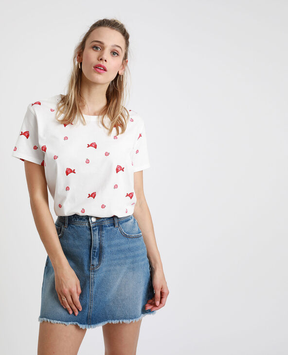 T-shirt imprimé blanc - Pimkie