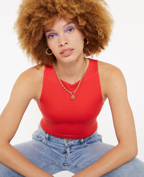 Body sans manche rouge - Pimkie