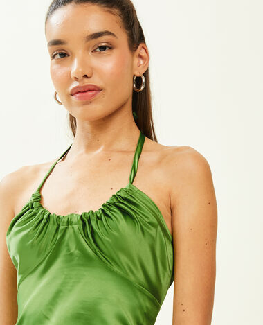 Top satiné vert kaki - Pimkie