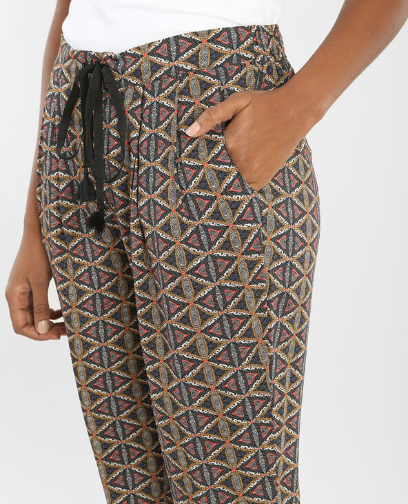 Pantalon fluide imprimé gris - Pimkie