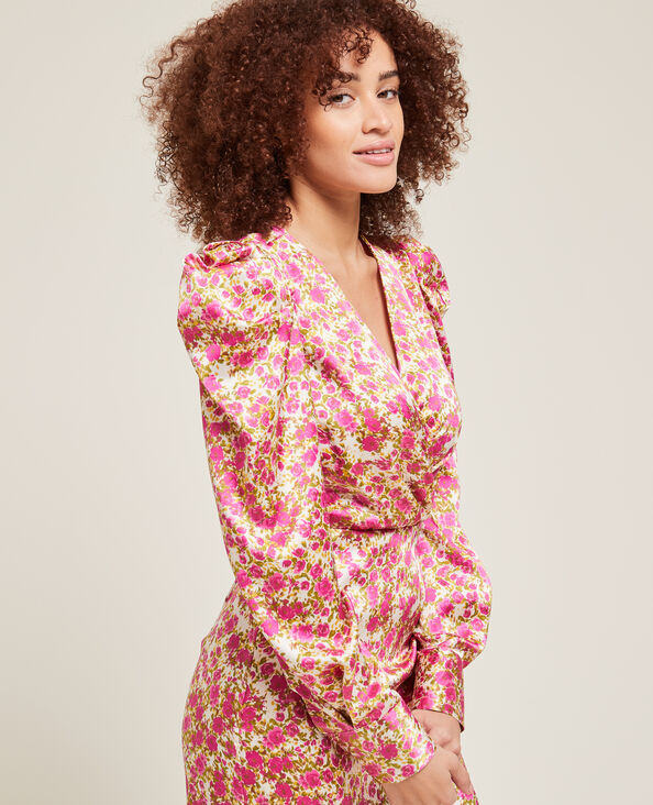 Robe courte tissu satiné blanc - Pimkie