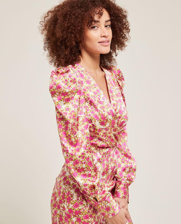 Robe courte tissu satiné blanc - Pimkie