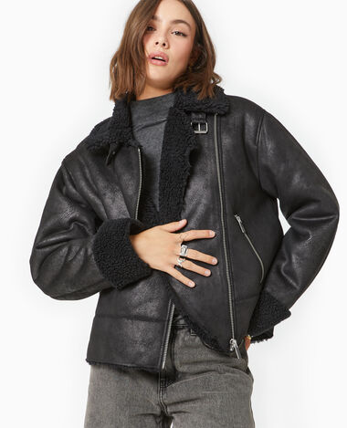 Veste Femme Blazer Jean Cuir Perfecto Blouson Pimkie