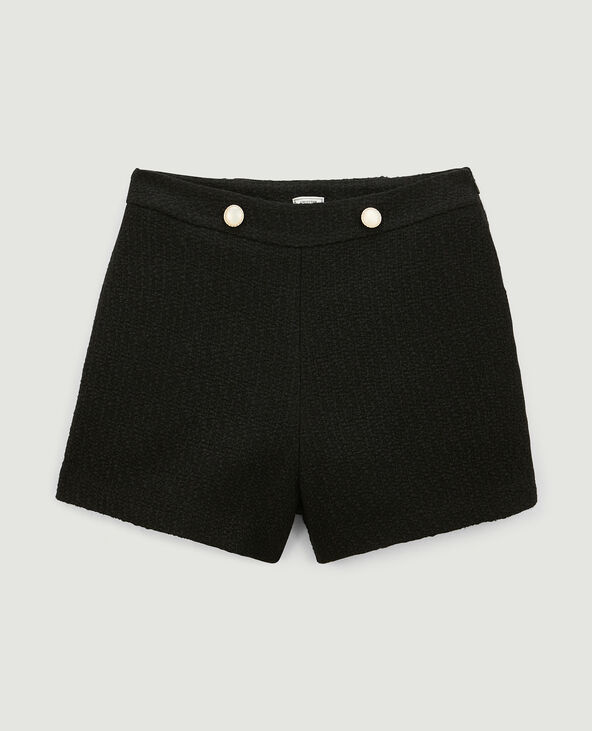 Short effet tweed noir - Pimkie