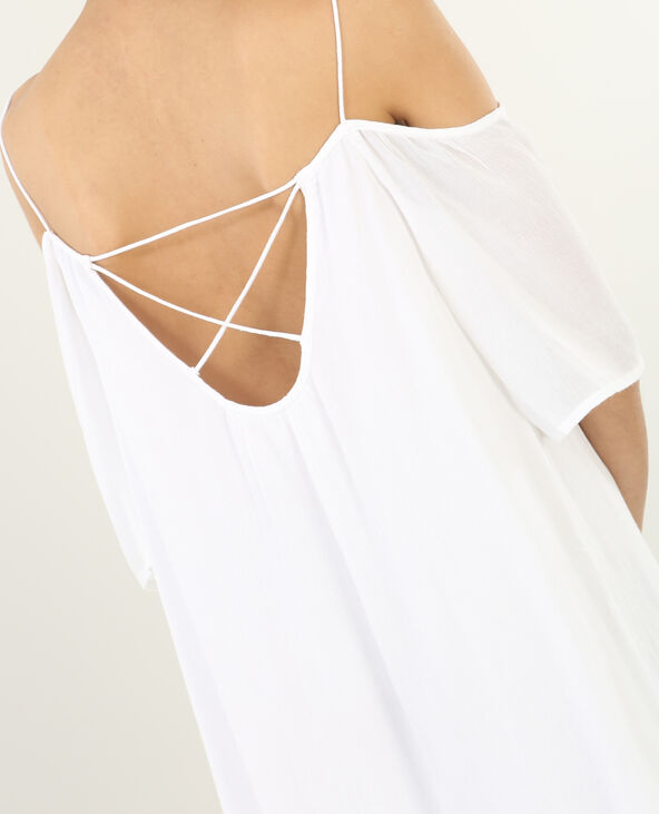 Robe à manches peekaboo blanc - Pimkie