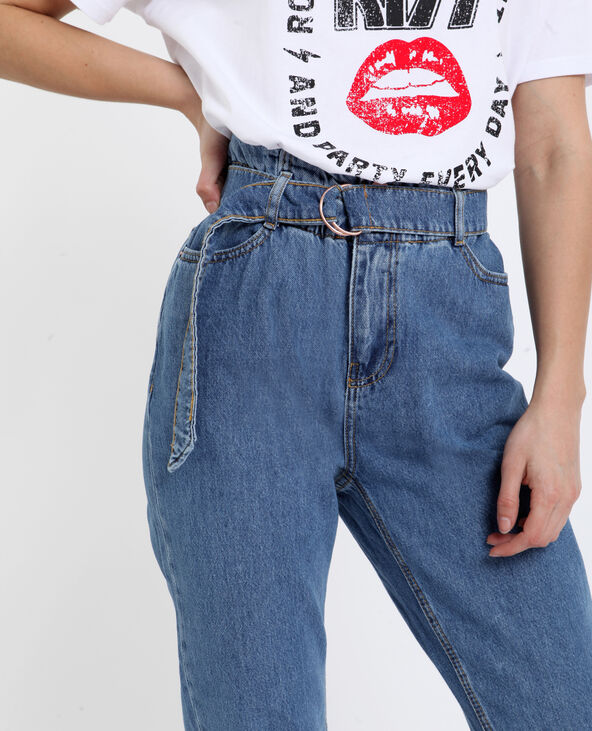 Jean mom bleu foncé - Pimkie