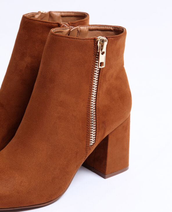 Bottines suédine marron - Pimkie