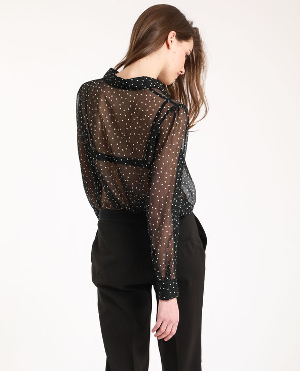 Chemise à pois noir - Pimkie