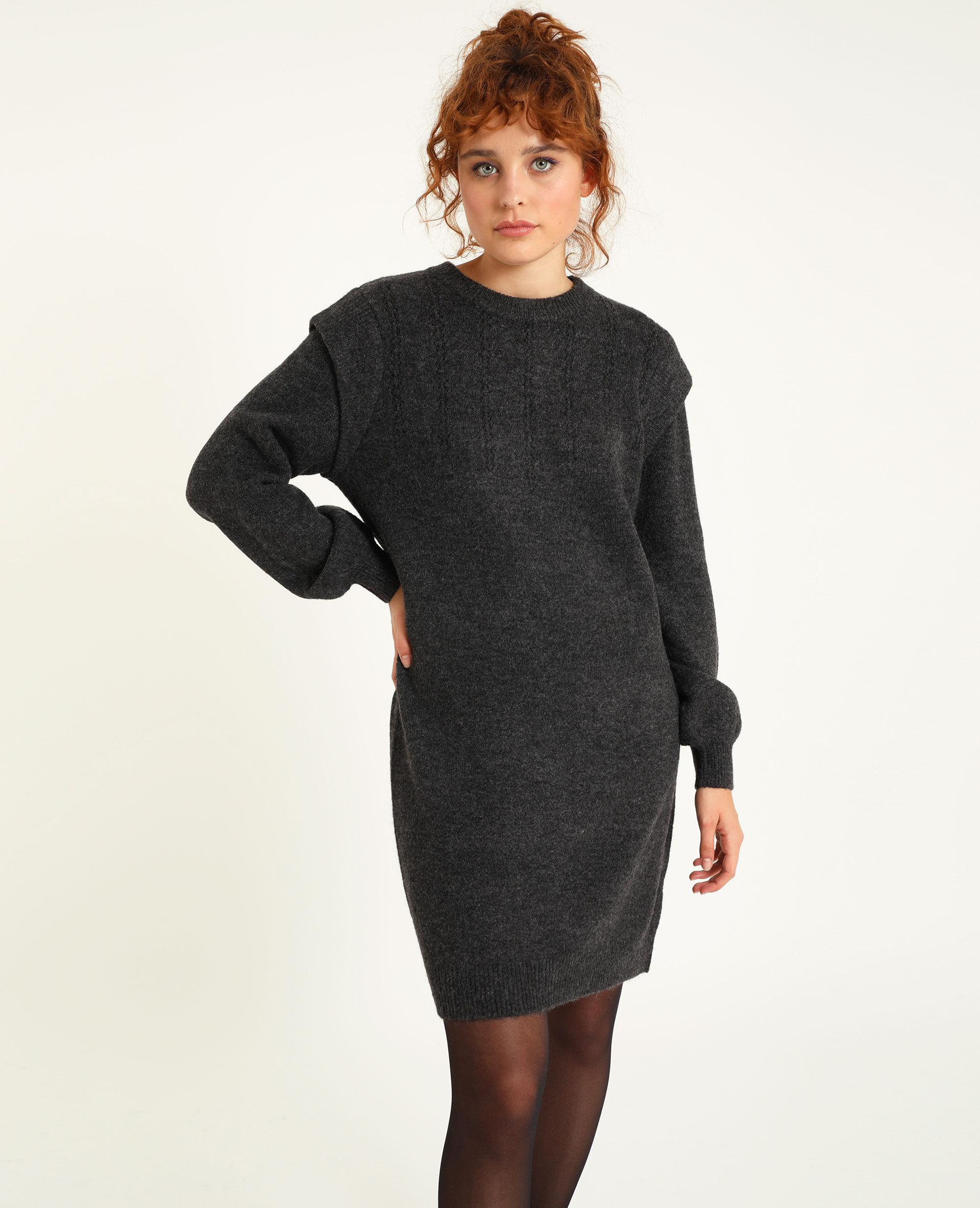 Robe pull gris anthracite
