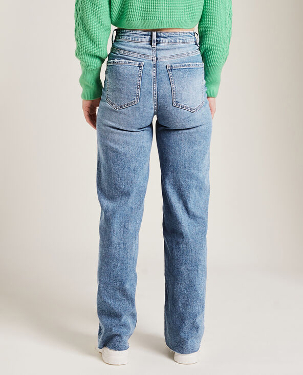 Jean wide leg bas coupés bleu - Pimkie