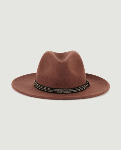 Chapeau avec bande bijou écru - Pimkie