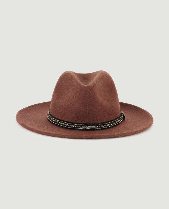 Chapeau avec bande bijou écru - Pimkie
