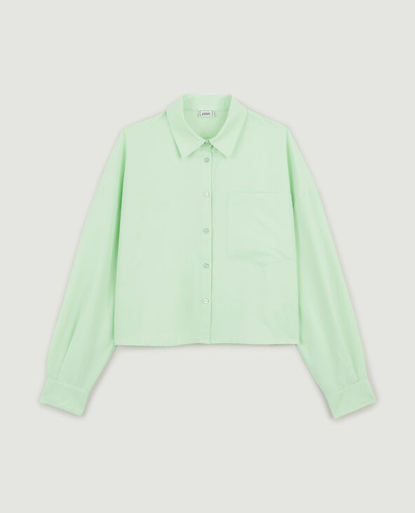 Chemise cropped vert anis - Pimkie
