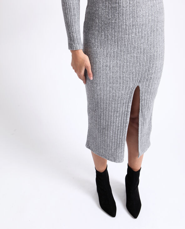 Robe longue gris chiné - Pimkie