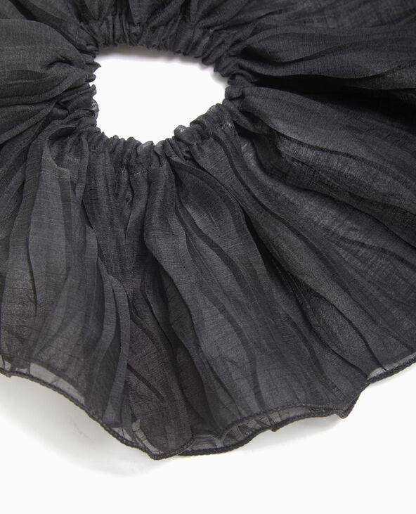Maxi chouchou en tissu transparent noir - Pimkie