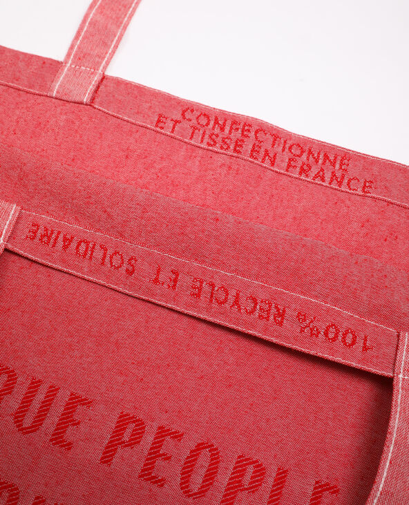 Grand tote bag 100% recyclé rose - Pimkie