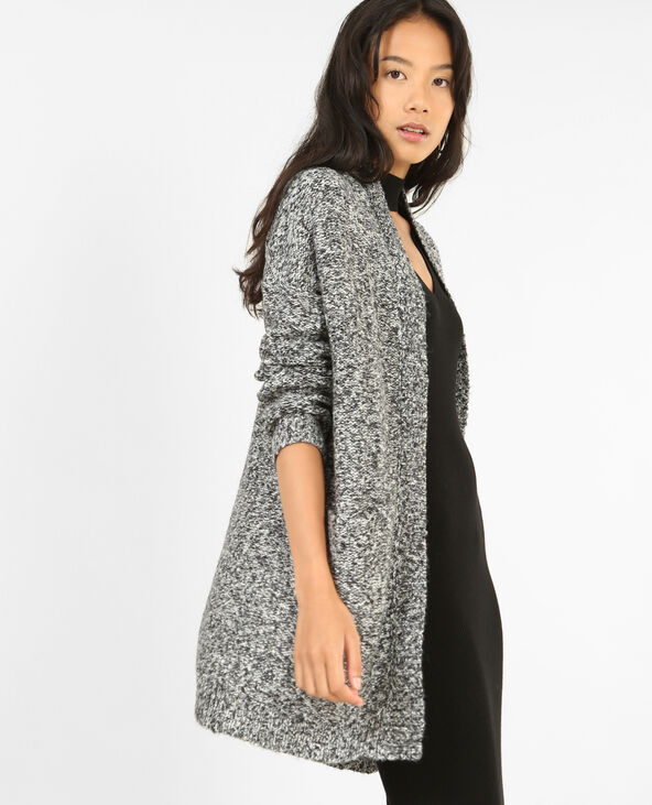 Long gilet hot sale gris femme