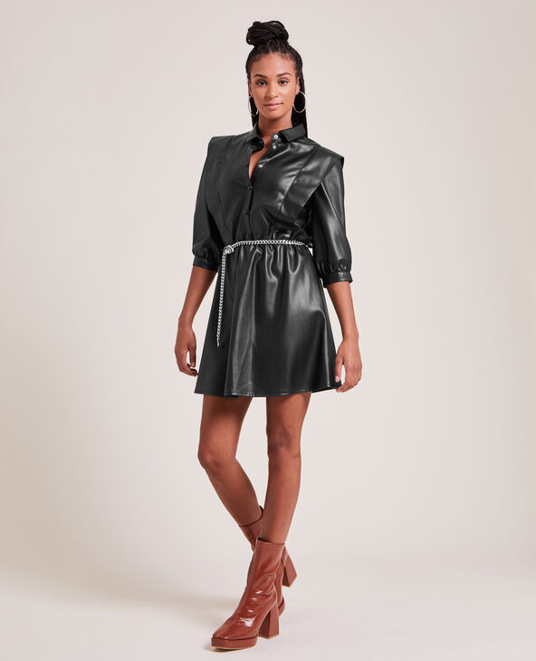 Robe boutonn e en simili cuir Pimkie