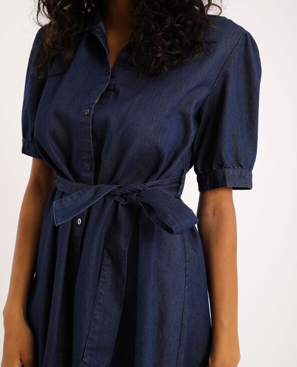 Robe chemisier en jean bleu marine - Pimkie