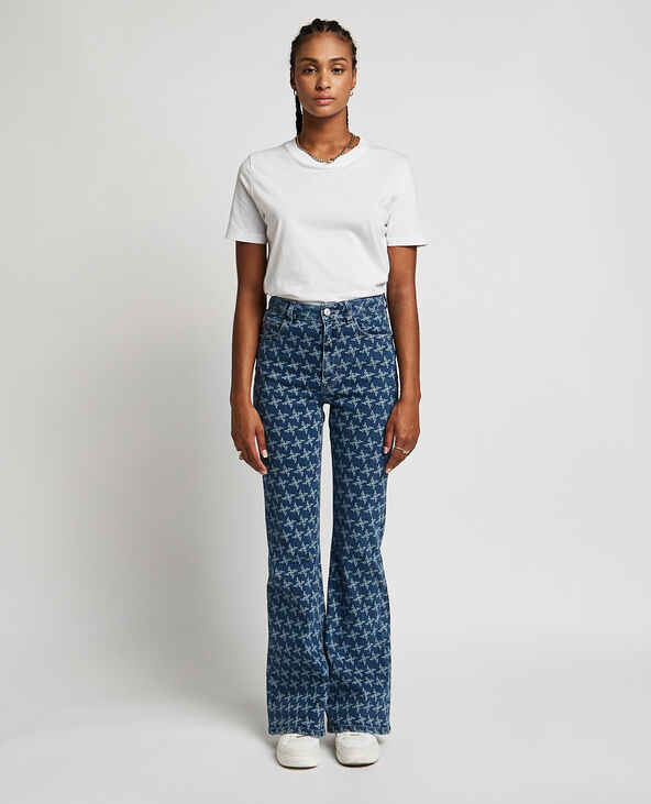Jean flare taille haute bleu - Pimkie