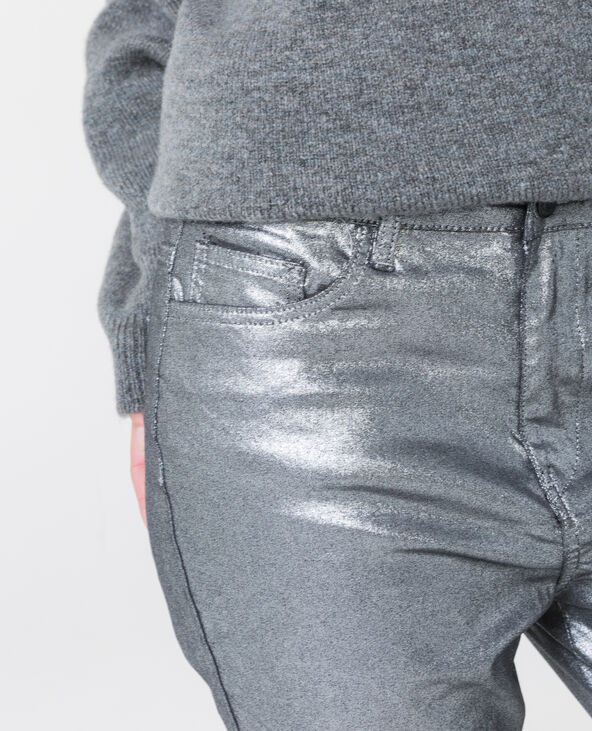 Skinny taille haute argenté - Pimkie