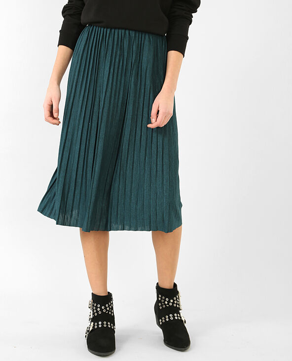 Jupe plissée midi verte sales