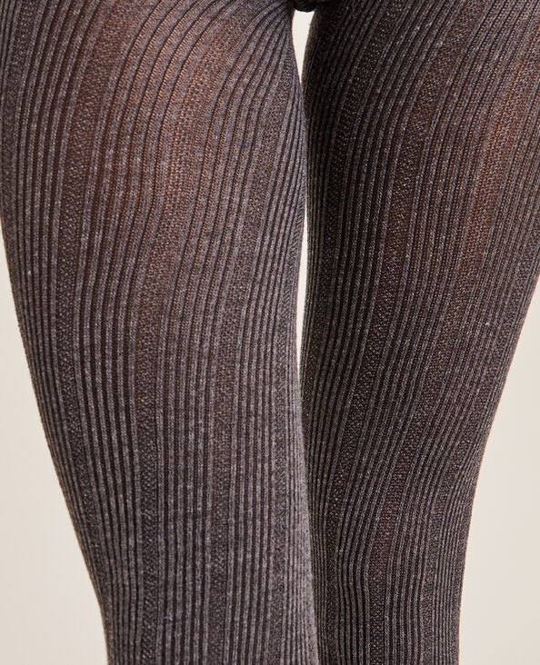 Collants en maille fantaisie gris - Pimkie