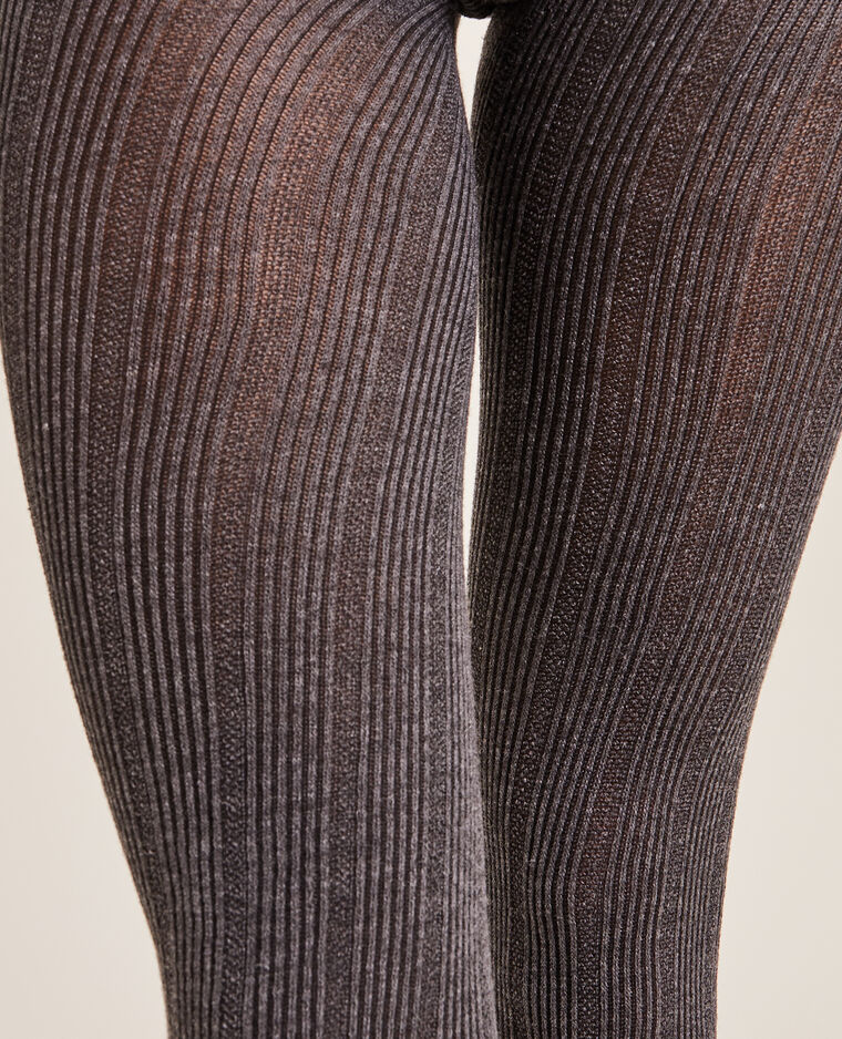 Collants en maille fantaisie gris - Pimkie
