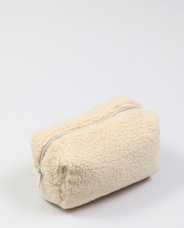 Trousse fausse fourrure blanc - Pimkie