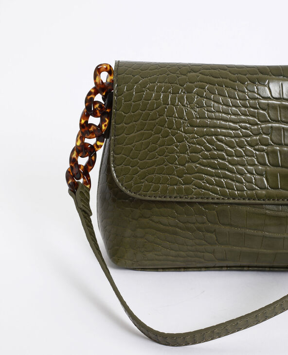 Sac à main croco vert kaki - Pimkie