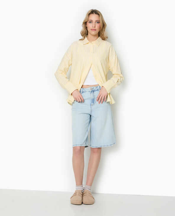 Chemise ample, droite et rayée jaune - Pimkie