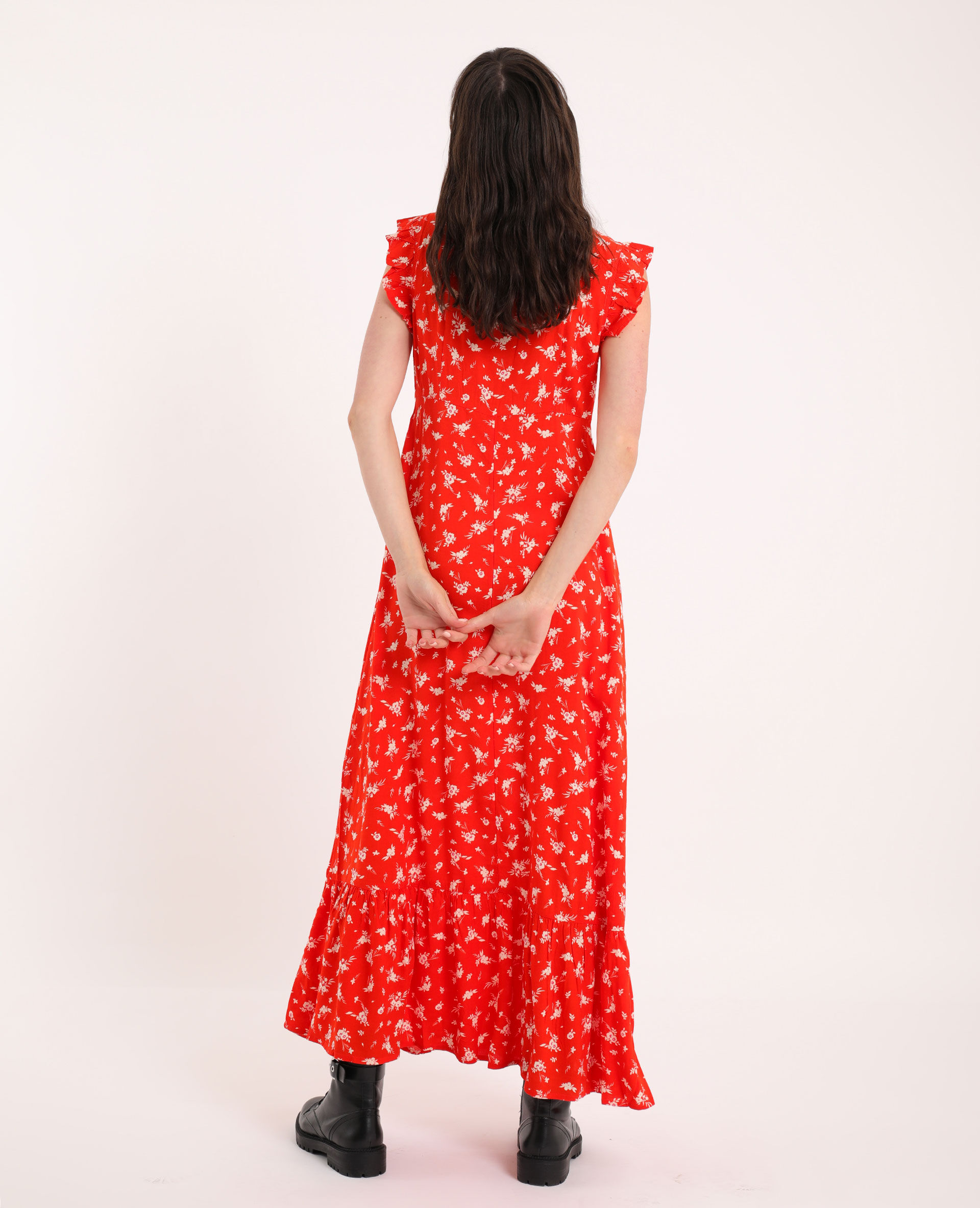 robe longue rouge pimkie