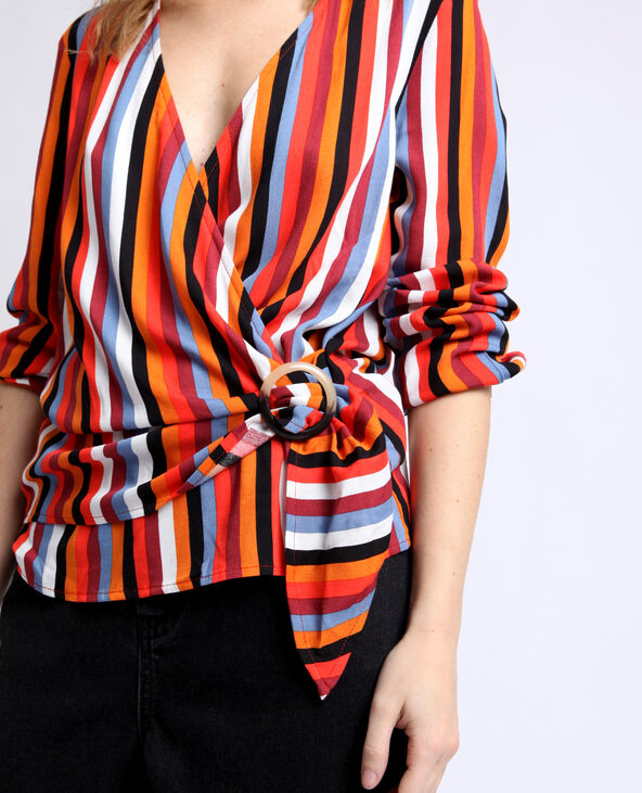 Blouse cache-cœur rouge - Pimkie