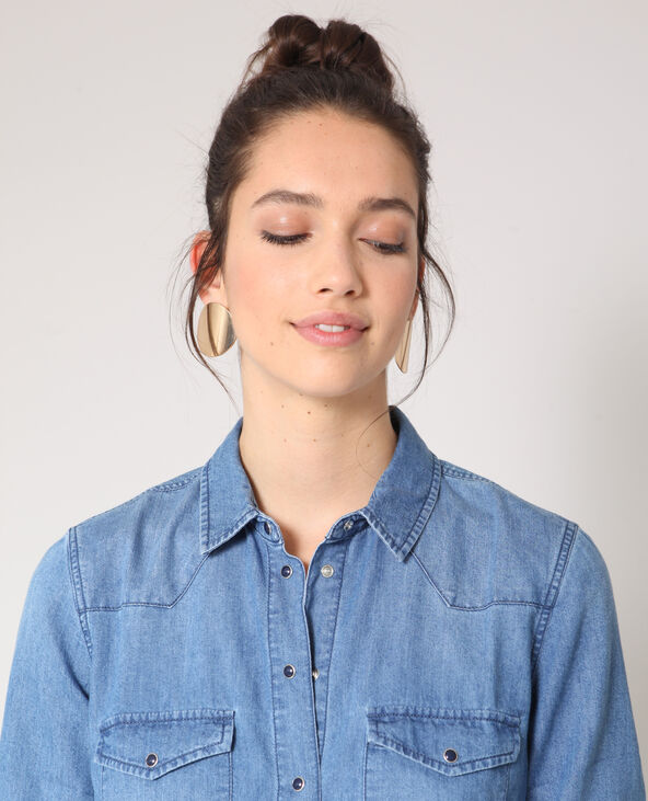 Chemise denim bleu - Pimkie