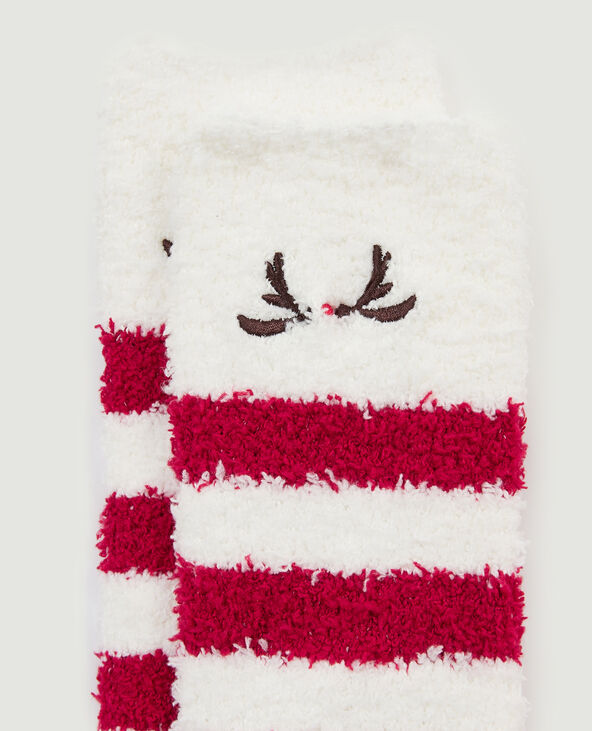 Paire de chaussettes motif Noël écru - Pimkie