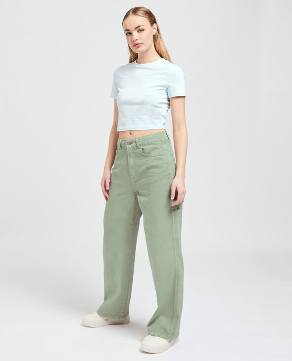 Jean cargo large vert de gris - Pimkie