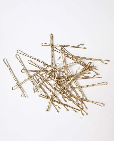 Lot de barrettes plates doré - Pimkie