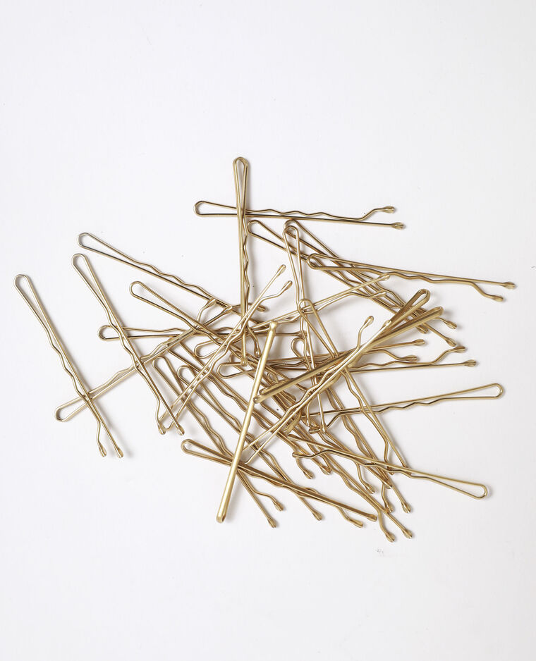 Lot de barrettes plates doré - Pimkie
