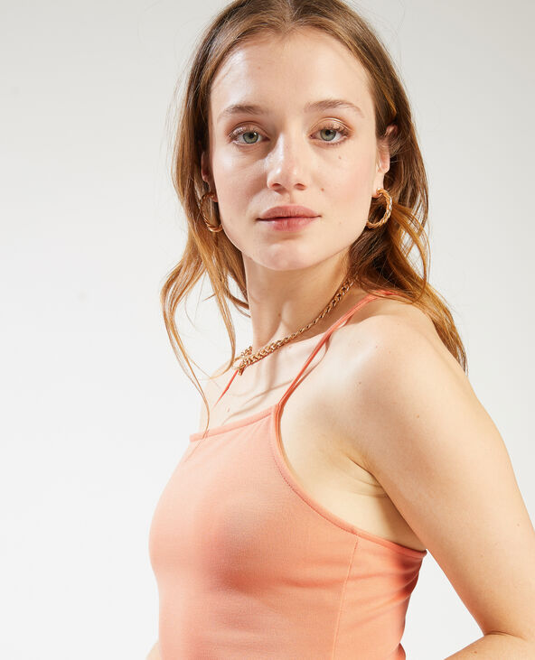Robe courte bretelles croisées orange - Pimkie