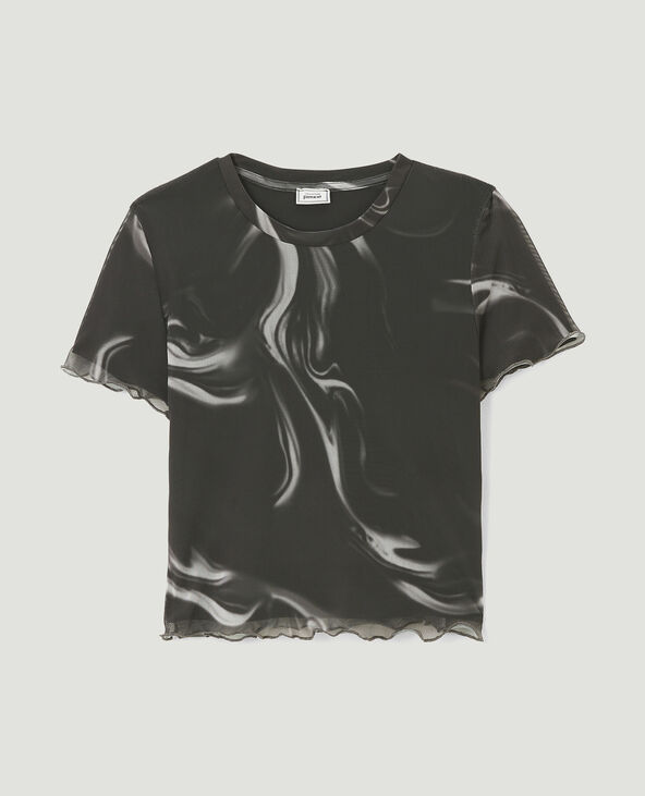 Top court en tulle noir - Pimkie