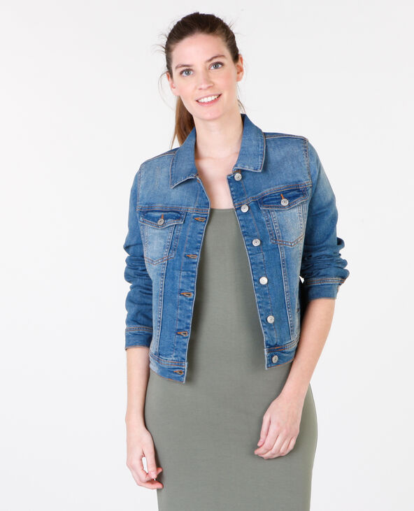 Veste denim bleu foncé - Pimkie